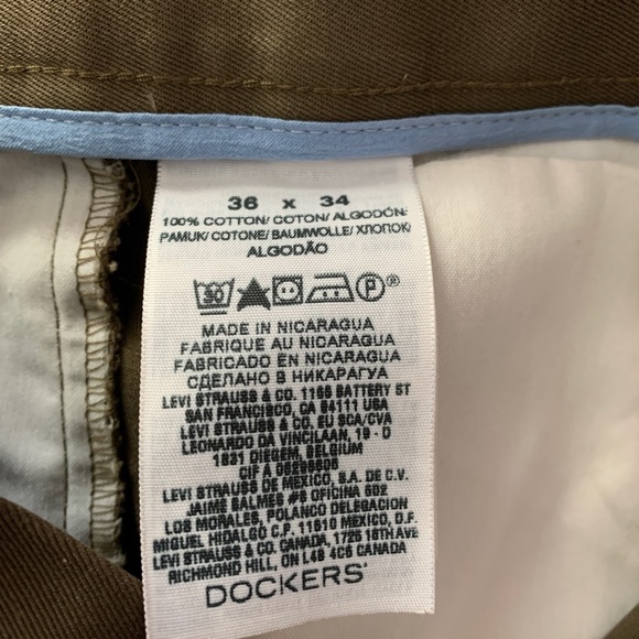 Dockers Men Signature Khaki Slim Fit Flat Front Pant, Branch 36x34 - Picture 3 of 3